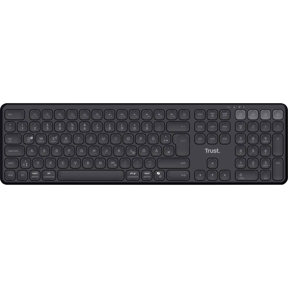 Clavier allemand Trust Vaiya Bluetooth noir rechargeable sans fil AZ20