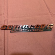 Volkswagen Scirocco S Red Gti Rear Hatch Badge Emblem Script Oem Vw Mk2 Mk1
