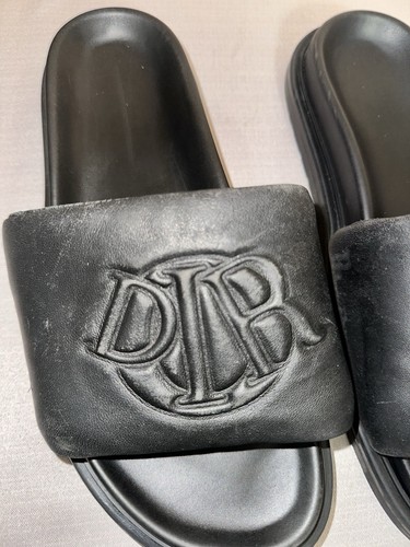 Christian Dior Sandals Slippers Made In Italy 100% Calfskin Leather Size 44 - Picture 17 of 19