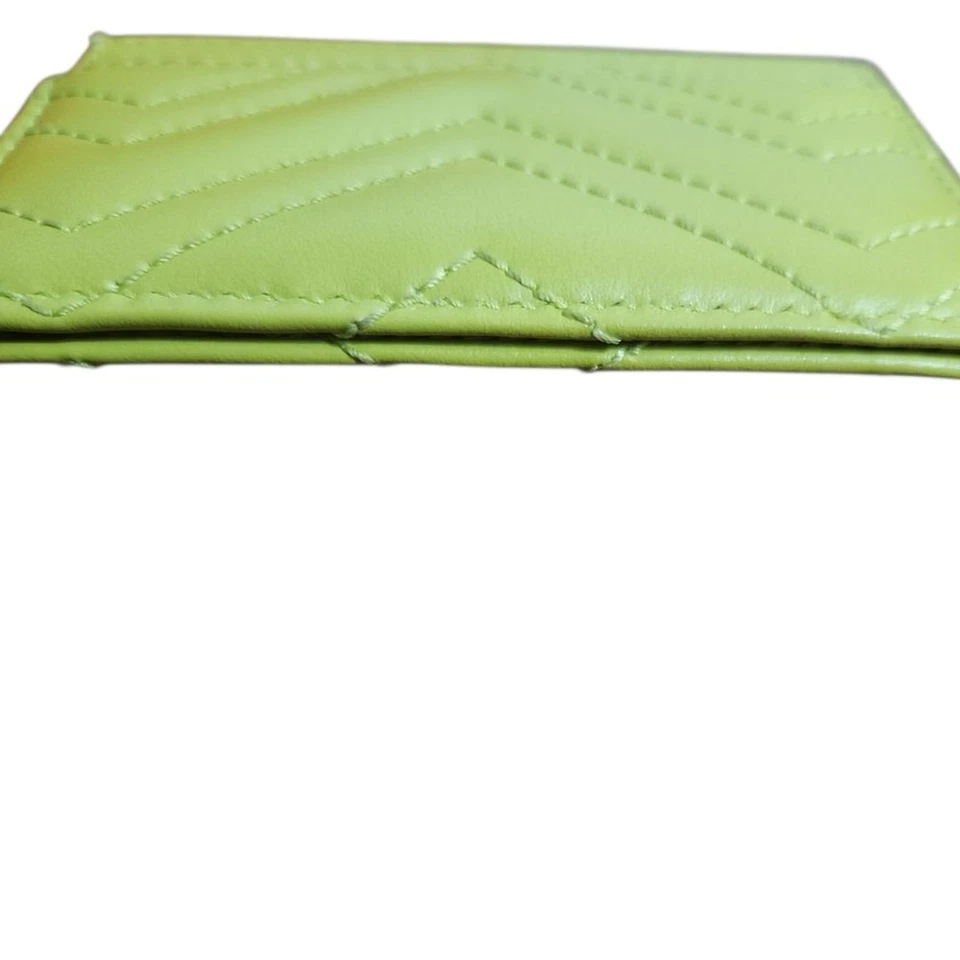 Estojo de cartão Gucci GG Marmont - couro verde brilhante - Imagem 4 de 4