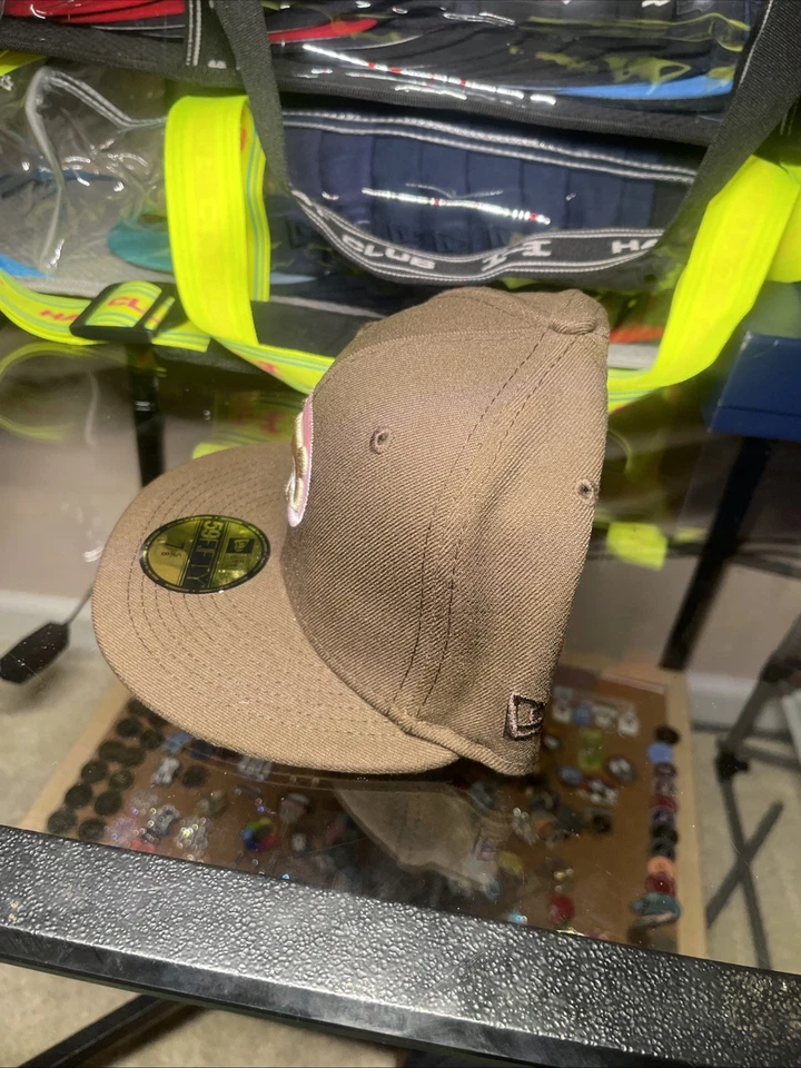 New Era Chicago Cubs 1990All-Star Game Fitted Hat BrownPink UV - Image 4 of 4