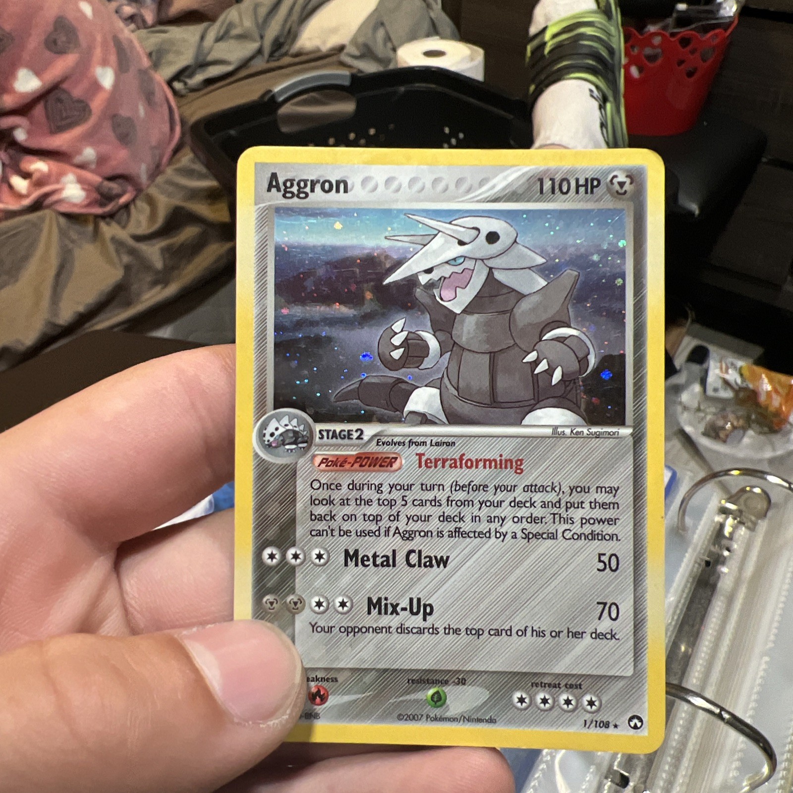 Aggron - 1/108 - Pokemon Power Keepers Holo Card NM