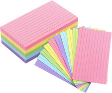 Colored Index Cards 3 X 5, Flash Cards Ruled Note Cards for School, 200 Count, H