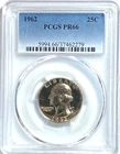 1962 25c Washington Proof Silver Quarter Dollar PCGS  PF66