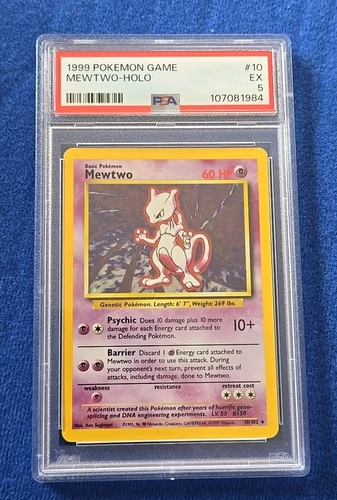 1999 Pokemon Mewtwo Holo Base Set #10 Holo PSA 5