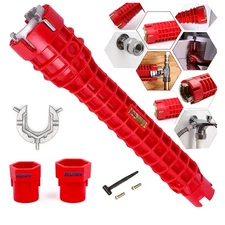 8 in 1Multifunctional Kitchen Faucet Sink Basin Wrench, Kitchen Drain Tub Rem...