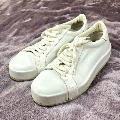 Jil Sander Damen Sneaker Low Top Weiß EU 36 Schnürung Sportschuh Freizeit