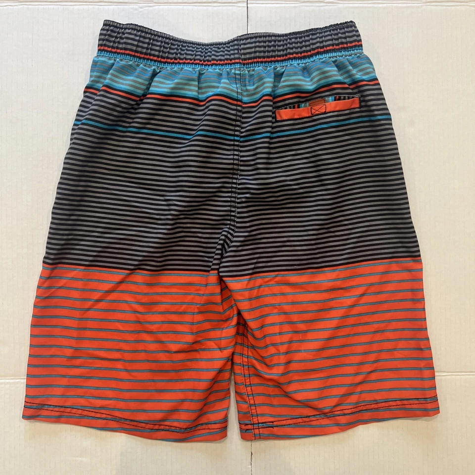Cherokee Niños XL Bañador Rojo Negro Rayas Board Shorts Malla Forro Talla 14/16 Foto 2 de 3