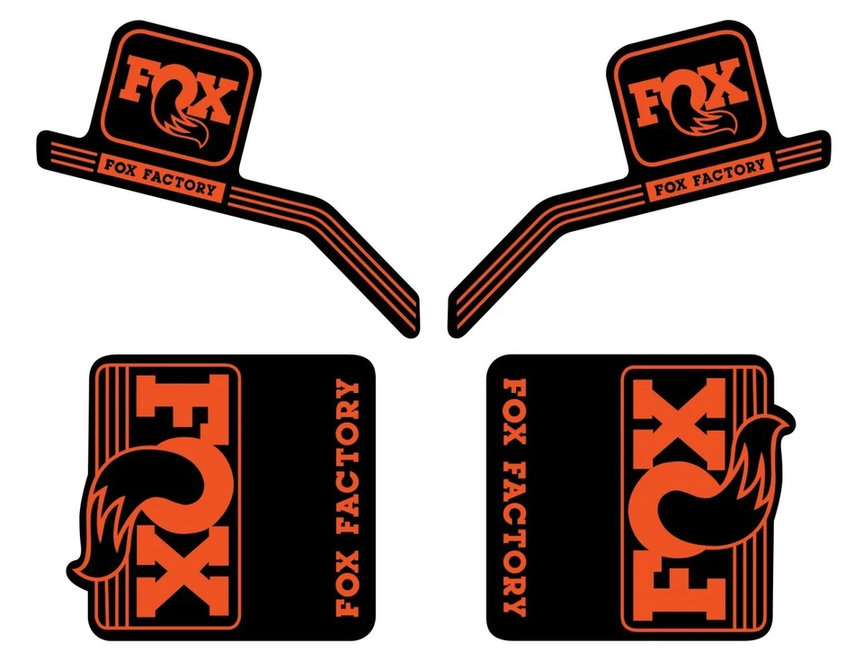 Fox Heritage 2017 叉子悬挂和减震贴花贴纸粘合剂套件橙色 — 第 2/3 张图片