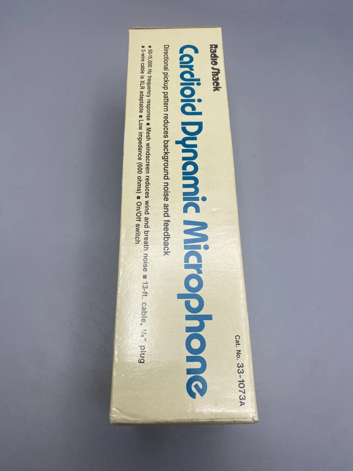 Realistic Radio Shack Professional Cardioid Dynamic Microphone 33-1073A NIB NEW - Image 4 of 4