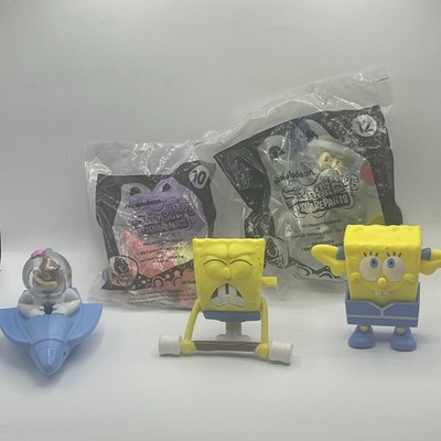 Lot of 5 McDonald's SpongeBob SquarePants Happy Meal Toys Workout Sandy Patrick