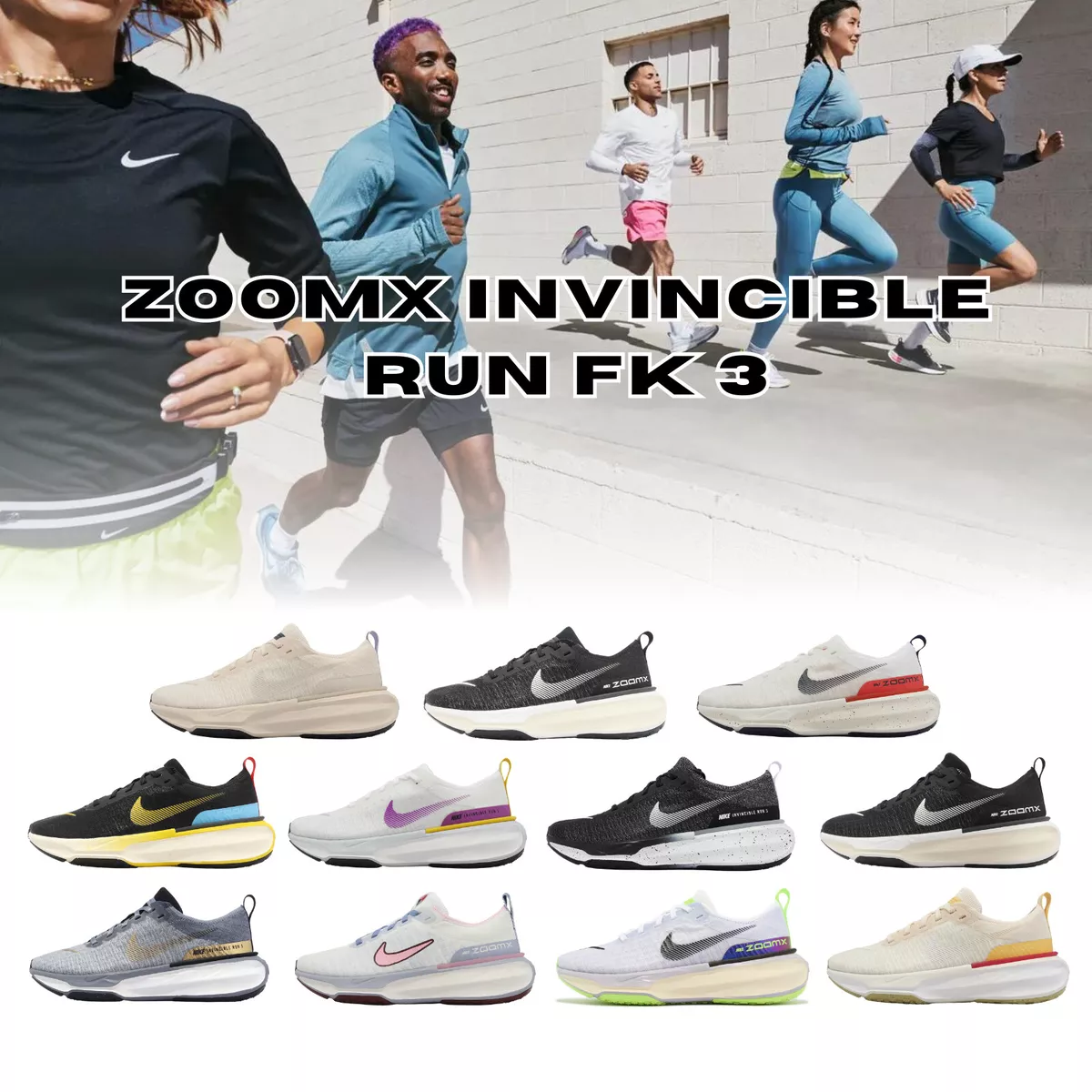 NIKE RUNNING ZoomX Invincible 3 Flyknit Running Sneakers for Men