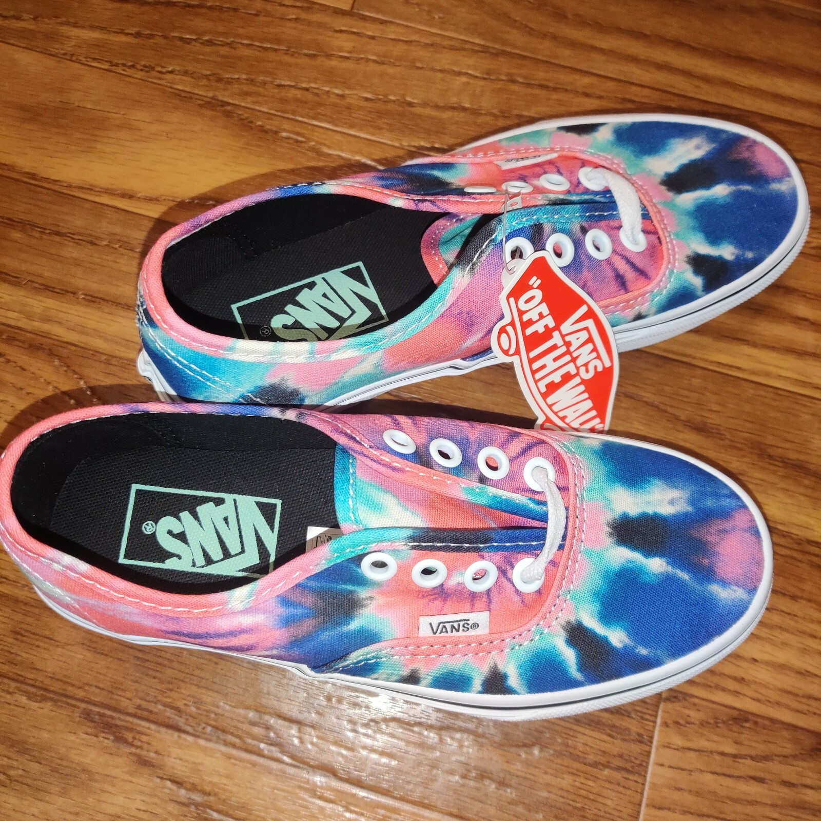 Vans Authentic Skateboard Tie Dye Multi/True White Women's Size 5/Mens 3.5 image 5