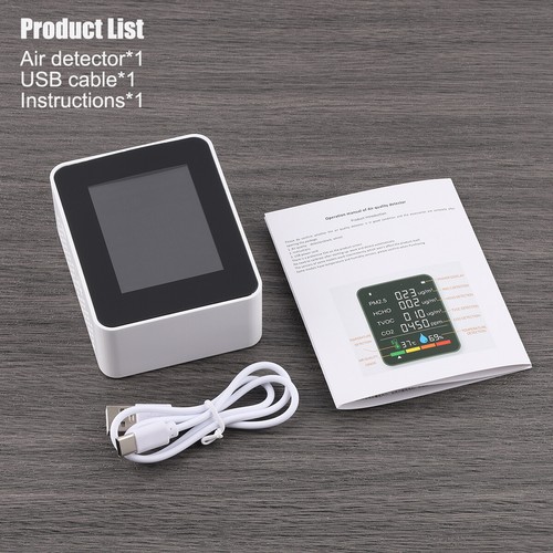 6 in 1 Air Quality Monitor PM CO2 Meter Carbon Dioxide Level TVOC HCHO Detector* - Picture 18 of 18