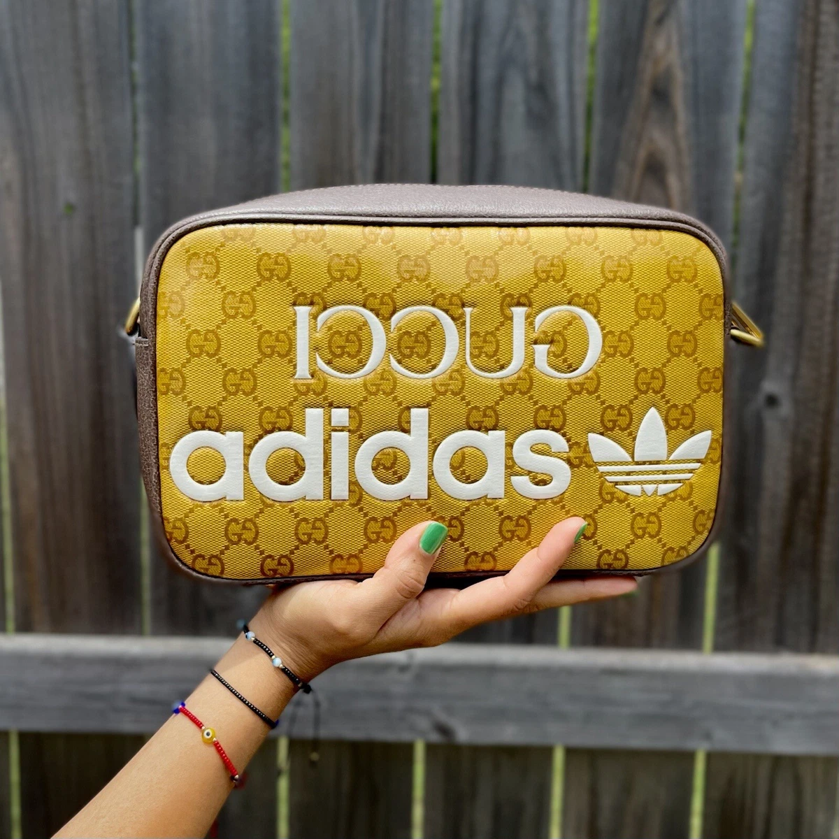 Gucci x adidas small shoulder bag yellow | Small shoulder bag, Yellow bag,  Shoulder bag