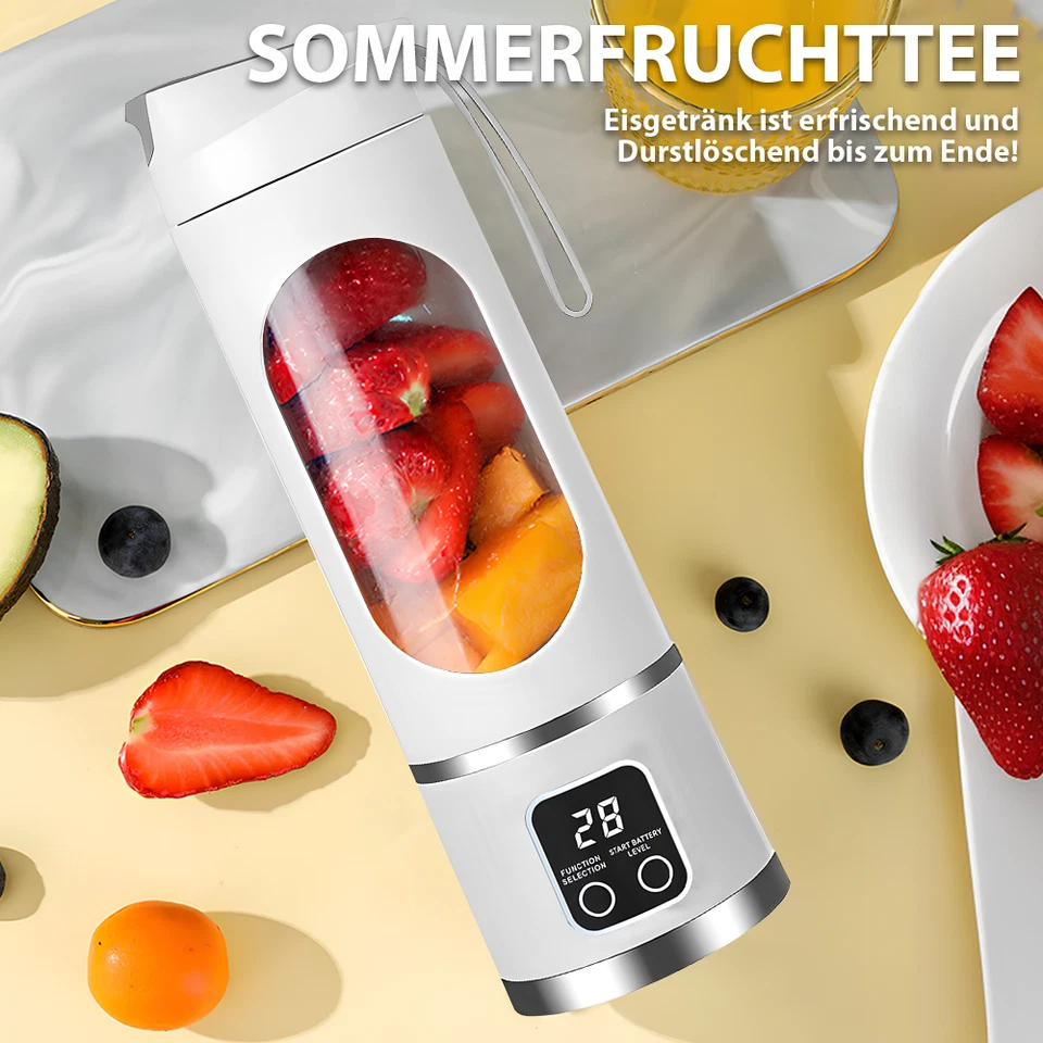 50W Smoothie Mixer USB Tragbarer Elektrisch Maker 450ML Mini Standmixer Blender - Bild 4 von 4