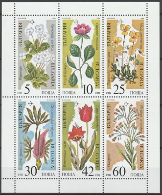 Bulgaria 1989 Flowers MNH sheet | eBay