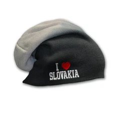 Slouchy Beanie for Men I Love Slovakia Winter Hats Acrylic Women Skull Cap