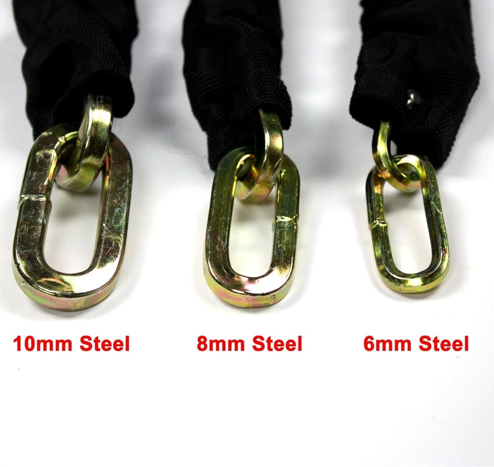 3 Feet Bike Chain Lock Heavy Duty Anti Theft Security Chain Lock w/4 Keys 8mmX90 - Image 2 of 2