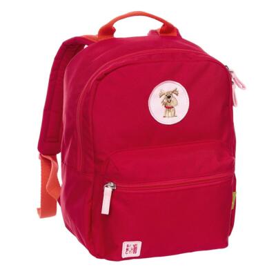 Sigikid Kinder Schulterrucksack Junge Mädchen Schulrucksack rot, recycelte Fasern