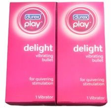 2x Durex Play Delight Vibrating Bullet quivering stimulation Battery Included