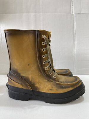 JB Vintage Mountain Man Rubber Work Boots w Steel Shanks Size 10 George Men main image 4