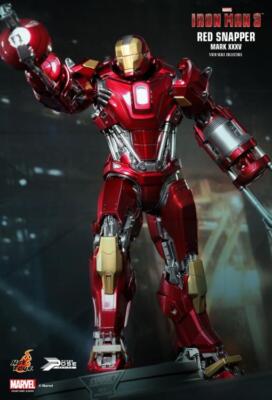 HOT TOYS PPS002 IRON MAN 3 RED SNAPPER MARK XXXV 35 1/6 FIGURE NEW