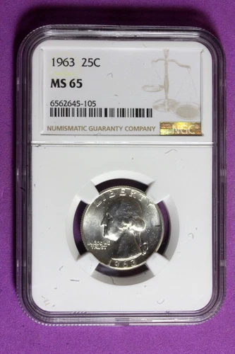 1963 NGC MS65 Washington Quarter #B34516