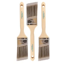 3-Pack - 2" Angle Brushes for All Latex and Oil Paints & Stains