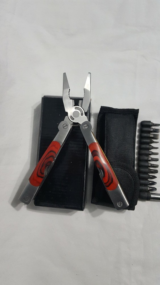 Multi Tool Folding Pocket Knife with Screwdriver Bit Set