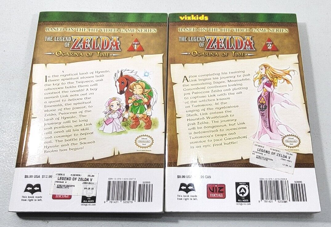 The Legend Of Zelda Manga 3 Books Ocarina Of Time 2 Four Swords 1 & 2