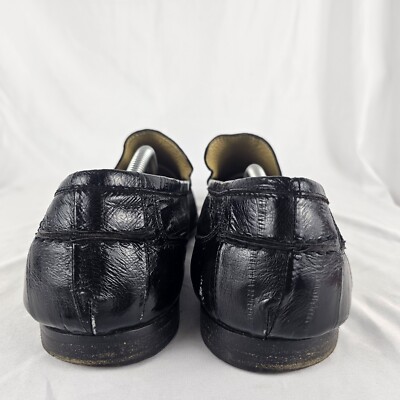 Dolce & Gabbana Made in Italy Distressed Seamed Black Leather Loafers Mens 10 Dolce & Gabbana Made in Italy Distressed Seamed Black  main image 4