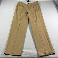 Vintage Polo Ralph Lauren Hammond Pants Mens 34x32 Brown Pleated Cuffed