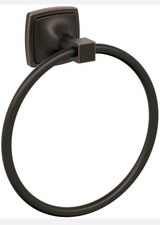 p6 Amerock BH36092 Stature 7-9/16" Wall Mounted Towel Ring - Bronze