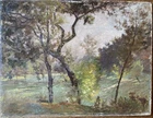 Charles Joseph BEAUVERIE (1839-1924) "Landscape of Underwood". Oil on panel