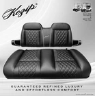 'KOZIP' EZGO TXT 1996-PRESENT GOLF CART FRONT SEAT/BACKREST CUSHION SET (BLACK)