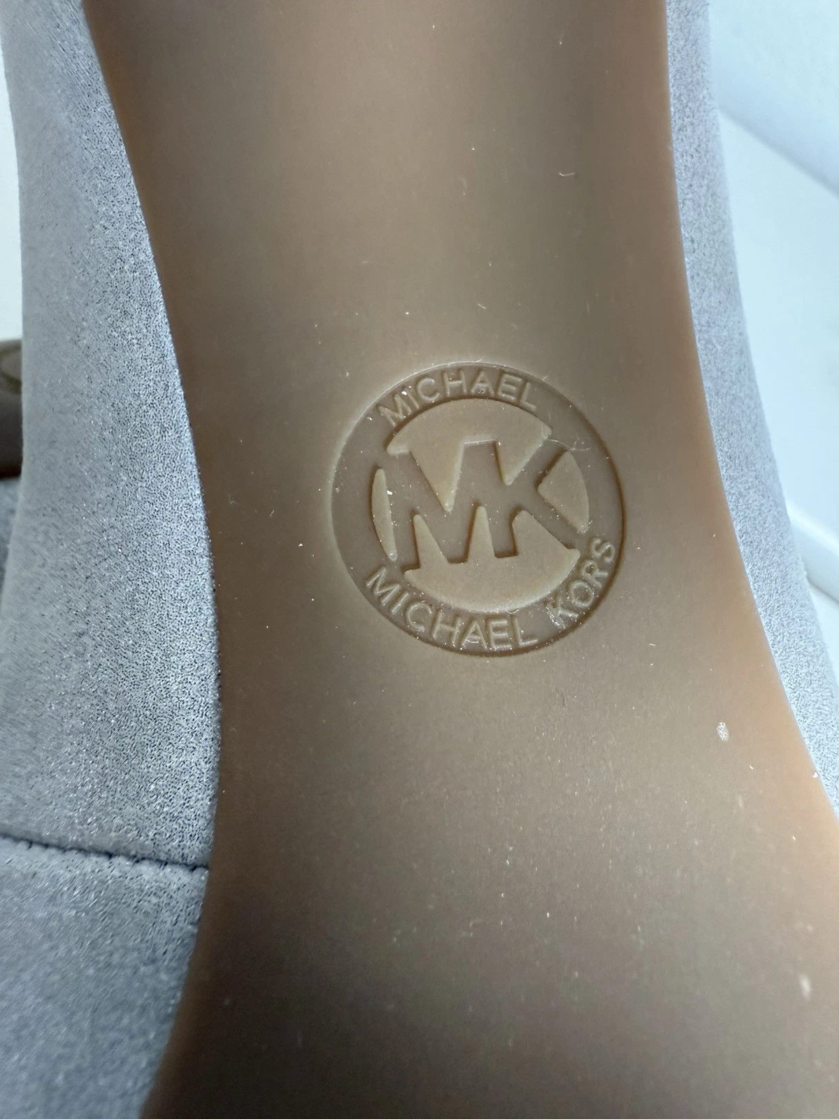 Michael Kors argento scamosciato tacco a punta taglia 7 decolte eleganti classiche