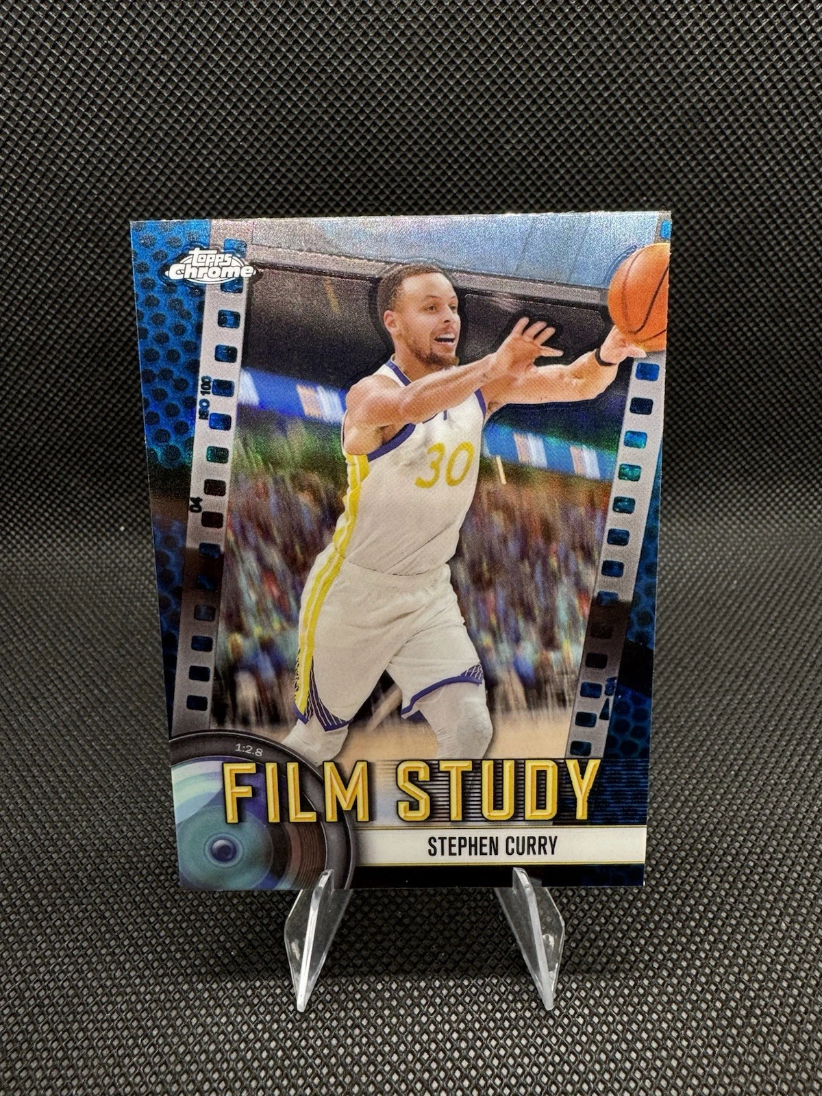 2024-25 Topps Chrome #FS-7 Stephen Curry Film Study Blue Basketball Refractor GS