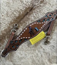 Western Top Grain Leather WITHER STRAP Barrel Racer For Breast Collar Tack
