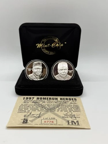 Ken Griffey Jr. Mark McGwire MLB One Troy Ounce .999 Fine Silver Medallion Set