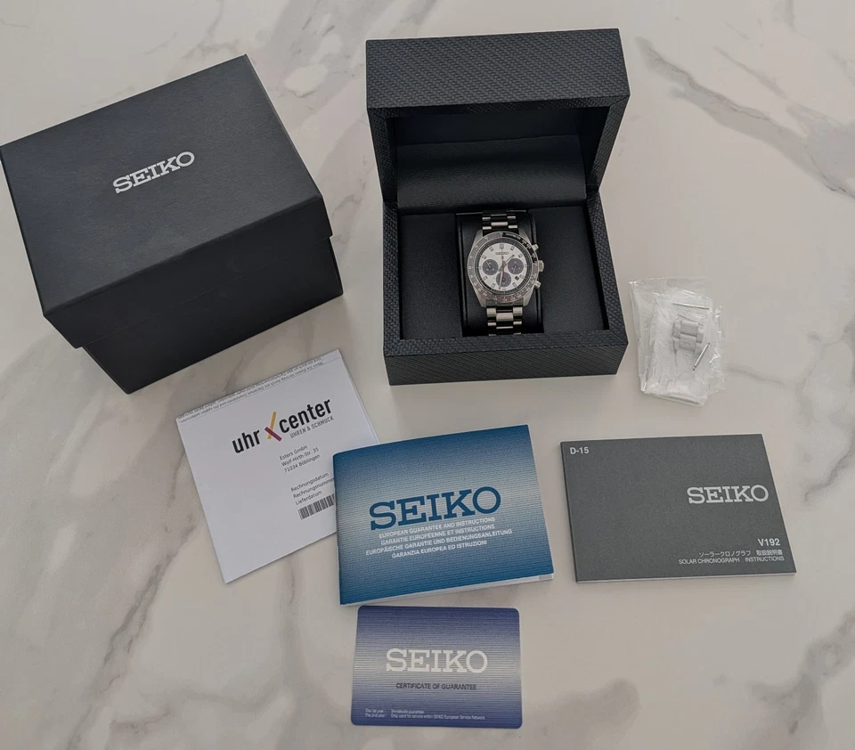 Seiko Prospex Speedtimer Solar OVP Full Set Box und Papiere - Bild 2 von 4