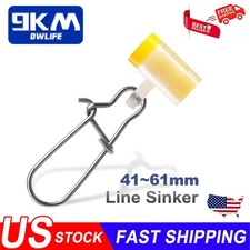 50Pcs Fishing Line Sinkers Slide Stainless Steel Duo Lock Snaps Quick Connector 