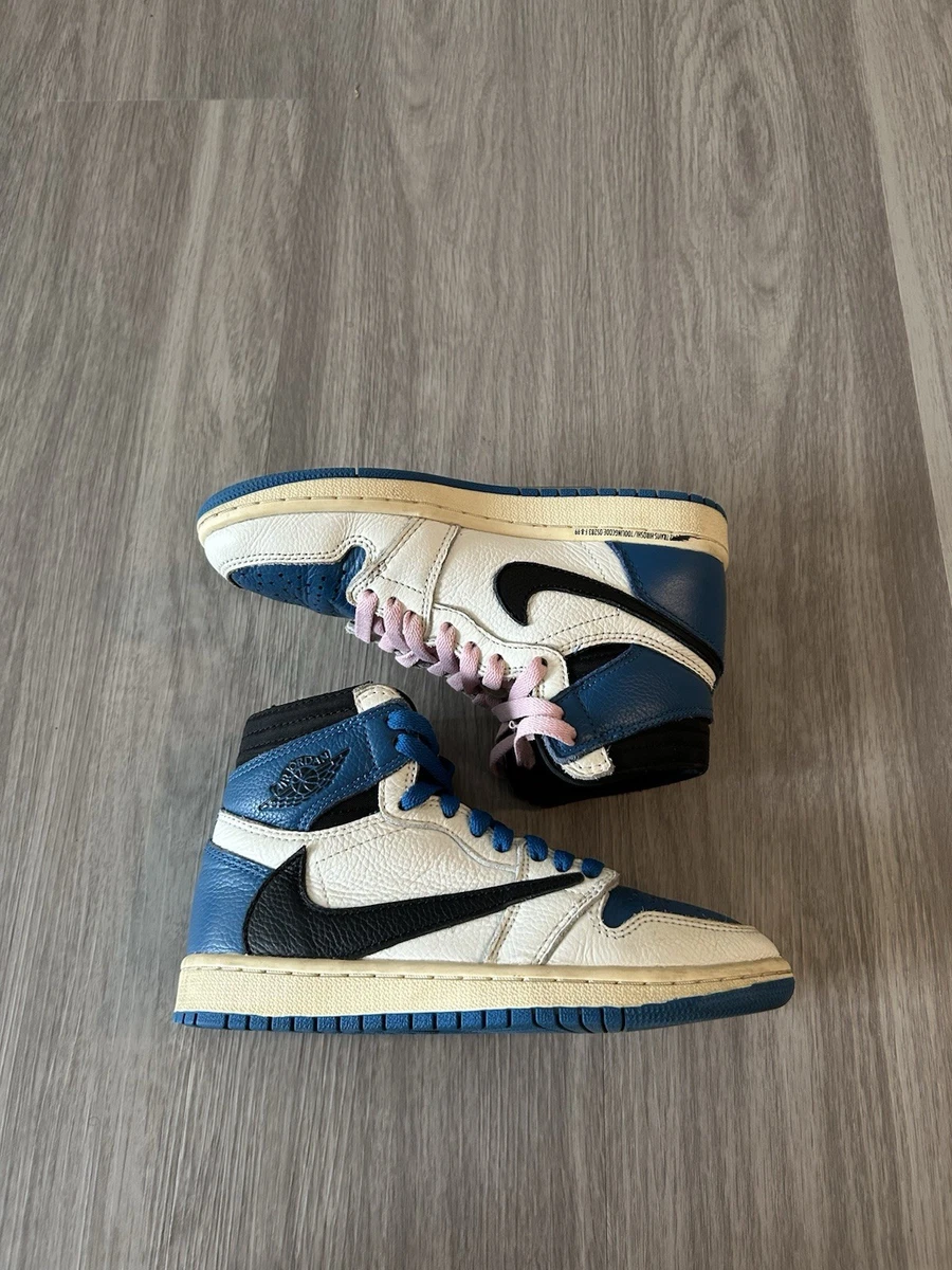 Jordan 1 Retro x Fragment Design x Travis Scott High Blue | eBay