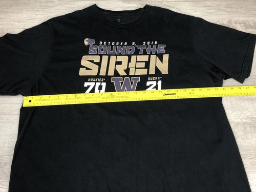 Washington Huskies T Shirt Football Sound The Siren October 8 2016 Mens Size 2XL - Picture 10 of 12