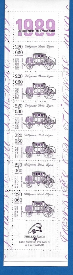 TIMBRES FRANCE 1989 CARNET JOURNÉE DU TIMBRE DILIGENCE - Photo 1/1