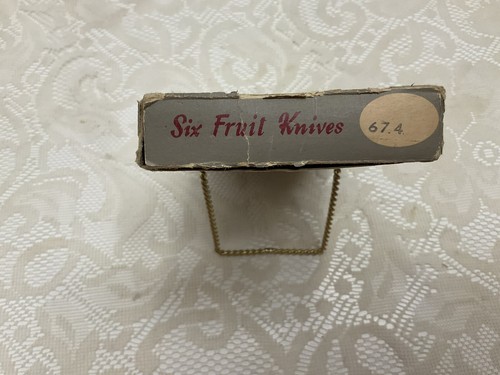 Set Of 6 Sheffield Stainless Steel Fruit Knives in Box Made for Bloomingdales - Picture 9 of 10