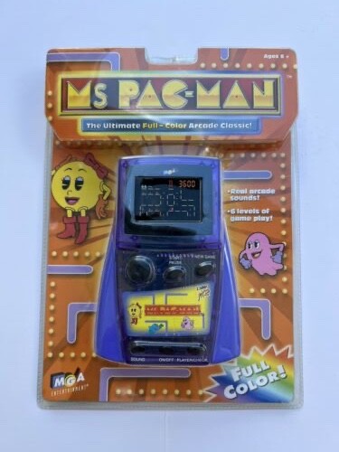 RARO-MGA ELECTRONIC FULL COLOR ARCADE CLASSIC MS PACMAN 243984 NUOVO SIGILLATO 2001 - Foto 1 di 2