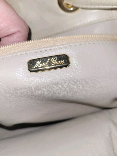Mark Cross Made In Italy Ivory Leather Drawstring Purse Cross Body Bag Read Desc - Picture 8 of 18
