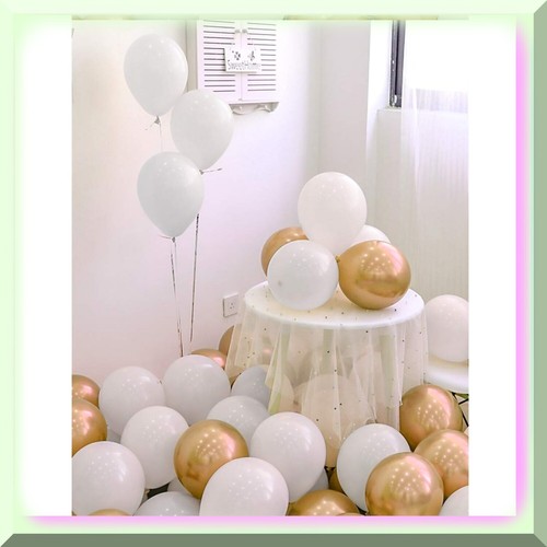 "Pure Bliss 100 Pack 12" White Latex Balloons - Perfect for Birthday, Graduation - 第 4/7 張圖片