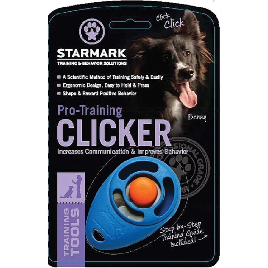 PRO TRAINING DOG CLICKER STARMARK WITH BUTTON PUPPY FREE GUIDE TEACHING TOOL eBay